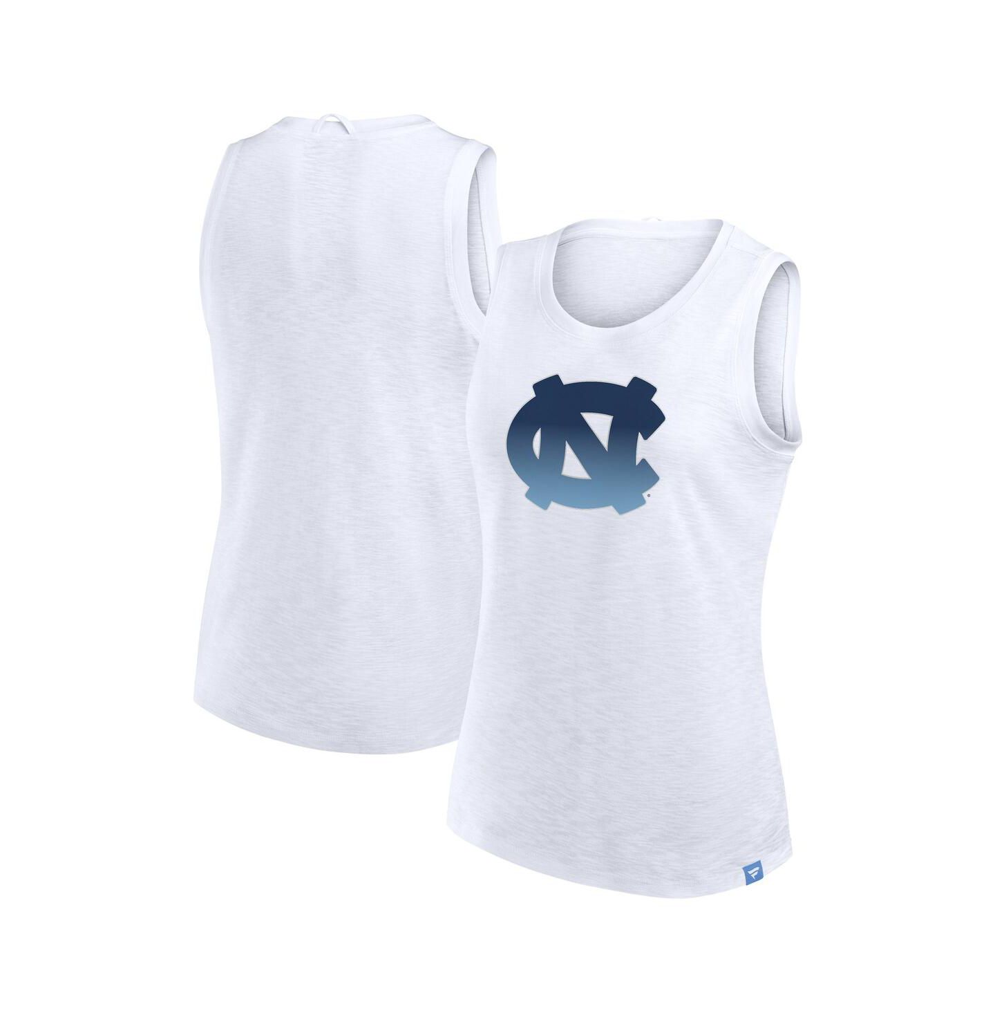 Женские топы Fanatics White North Carolina Tar Heels Activate Slub — фото 1