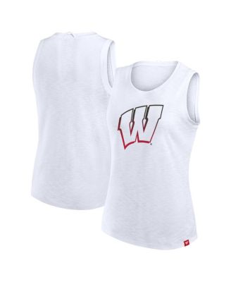 Fanatics - Women's White Wisconsin Badgers Activate Slub Tank Top