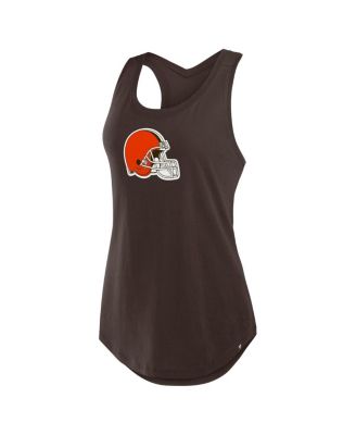 Women's Brown Cleveland Browns Iron Fan Tank Top