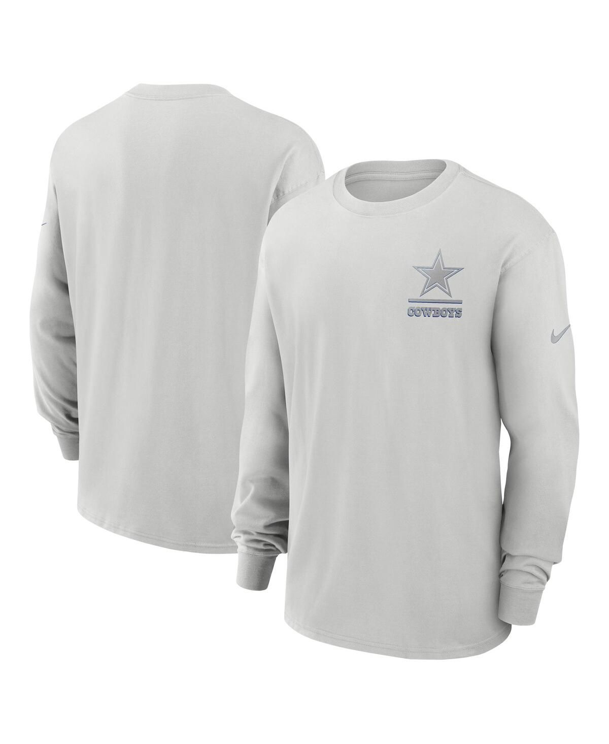 Мужская серая футболка Dallas Cowboys Essential Heavy Max90 с длинным рукавом