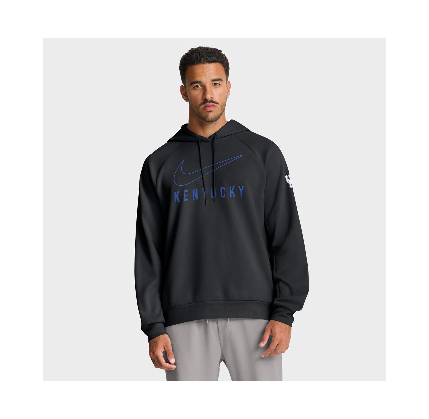 Men's Black Kentucky Wildcats Premium Raglan Performance Pullover Hoodie