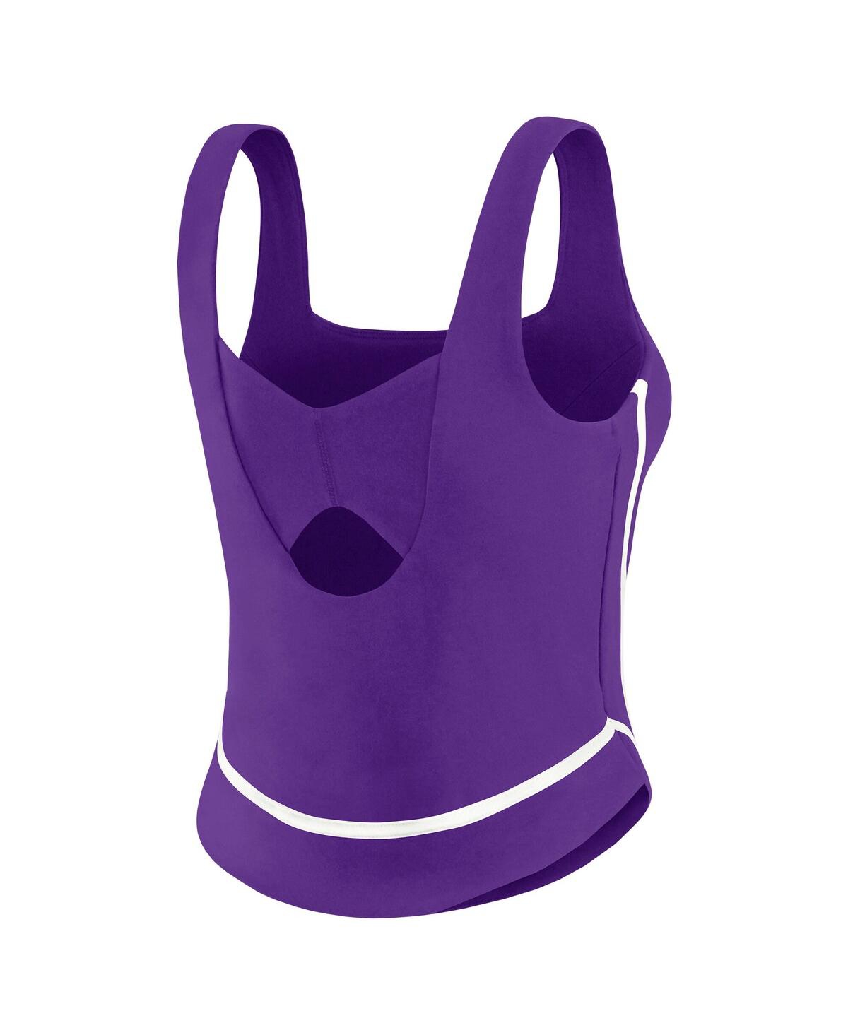 Wear By Erin Andrews Purple Minnesota Vikings Square Neck Tank Top In Purple