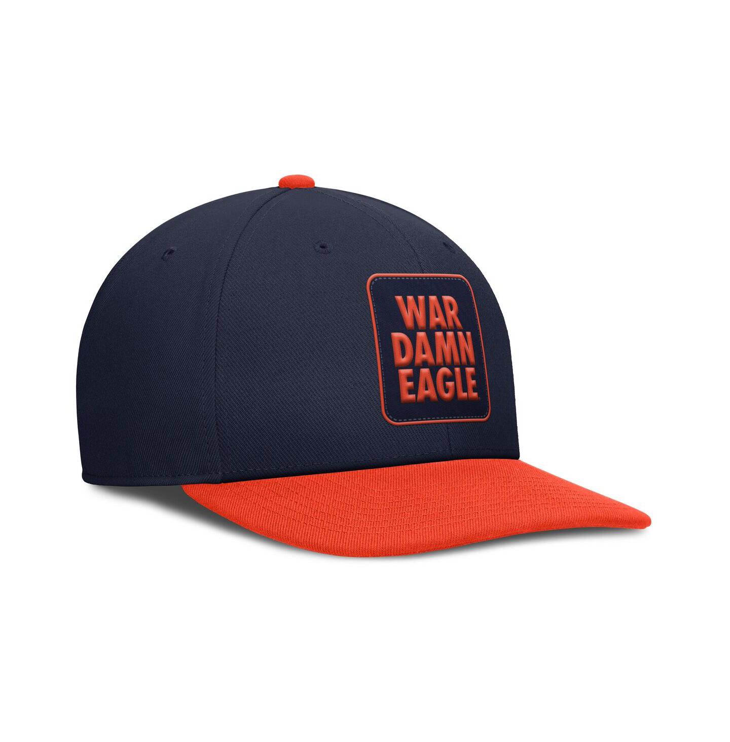 Мужская кепка Nike Navy/Orange Auburn Tigers 2025 Sideline Campus Pro Local Snapback Hat — фото 3