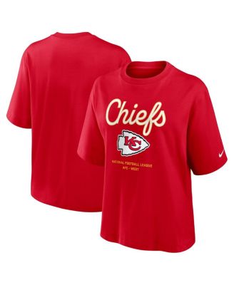 Women's Red Kansas City Chiefs Essential Script Relaxed Boxy T-Shirt