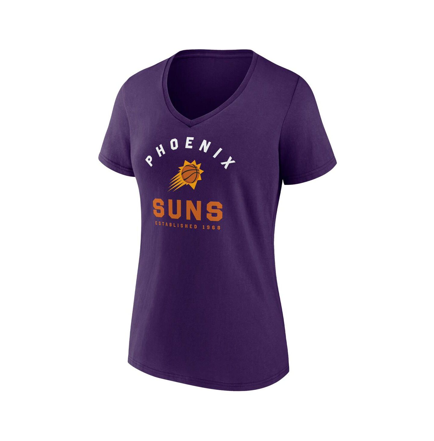 Женская футболка Logo Athletic Purple Phoenix Suns Unrivaled V-Neck — фото 2