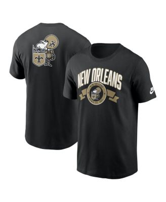 Nike - Black New Orleans Saints Rewind Front and Back Hit Essential T-Shirt