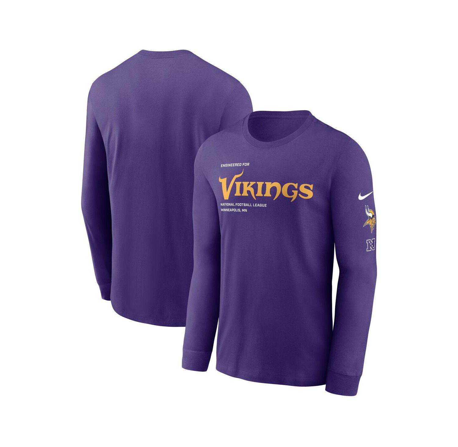 Men's Purple Minnesota Vikings Play to Win Essential Long Sleeve T-Shirt