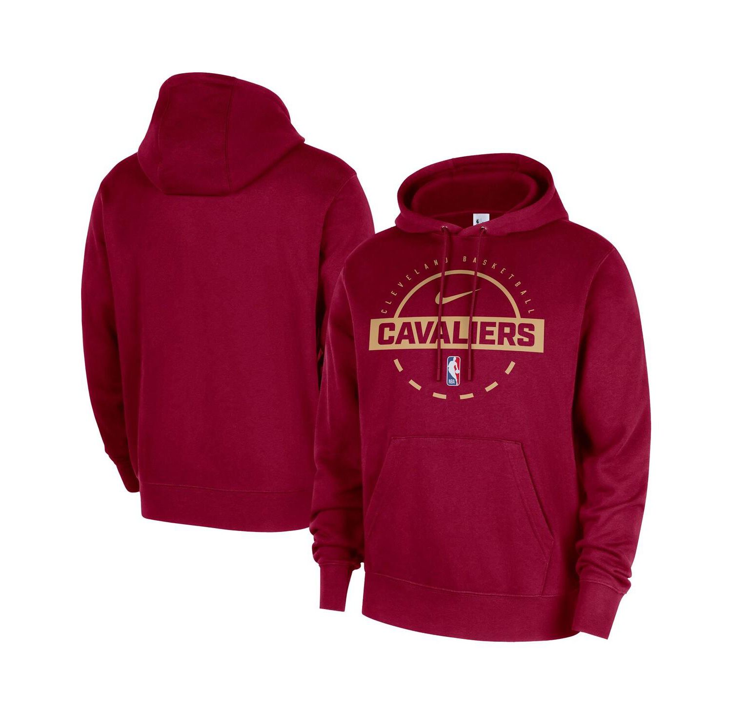 Men's Wine Cleveland Cavaliers 2025/26 Authentic Practice Club Pullover Hoodie