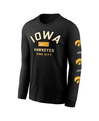 Men's Black Iowa Hawkeyes Classic Location Long Sleeve T-Shirt