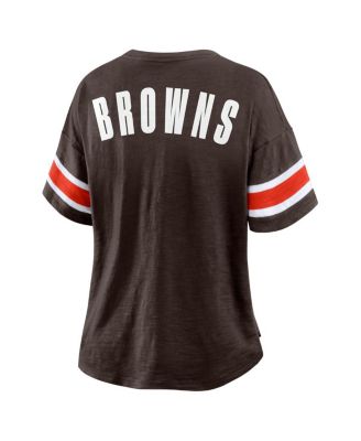 Women's Brown Cleveland Browns Redzone Curl Route T-Shirt