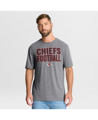 Fanatics - Men's Heather Gray Kansas City Chiefs First Down Tribute Tri-Blend T-Shirt