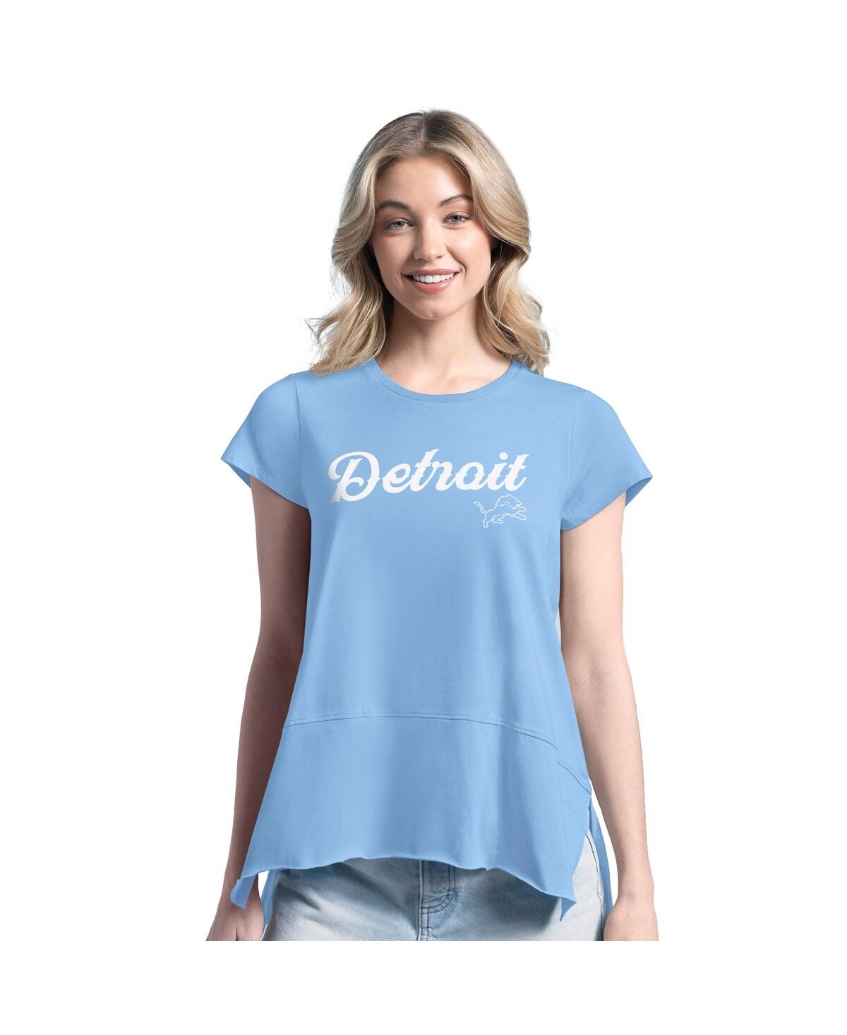 Margaritaville Women's Light Blue Detroit Lions Gametime Is Paradise T-shirt In Blue