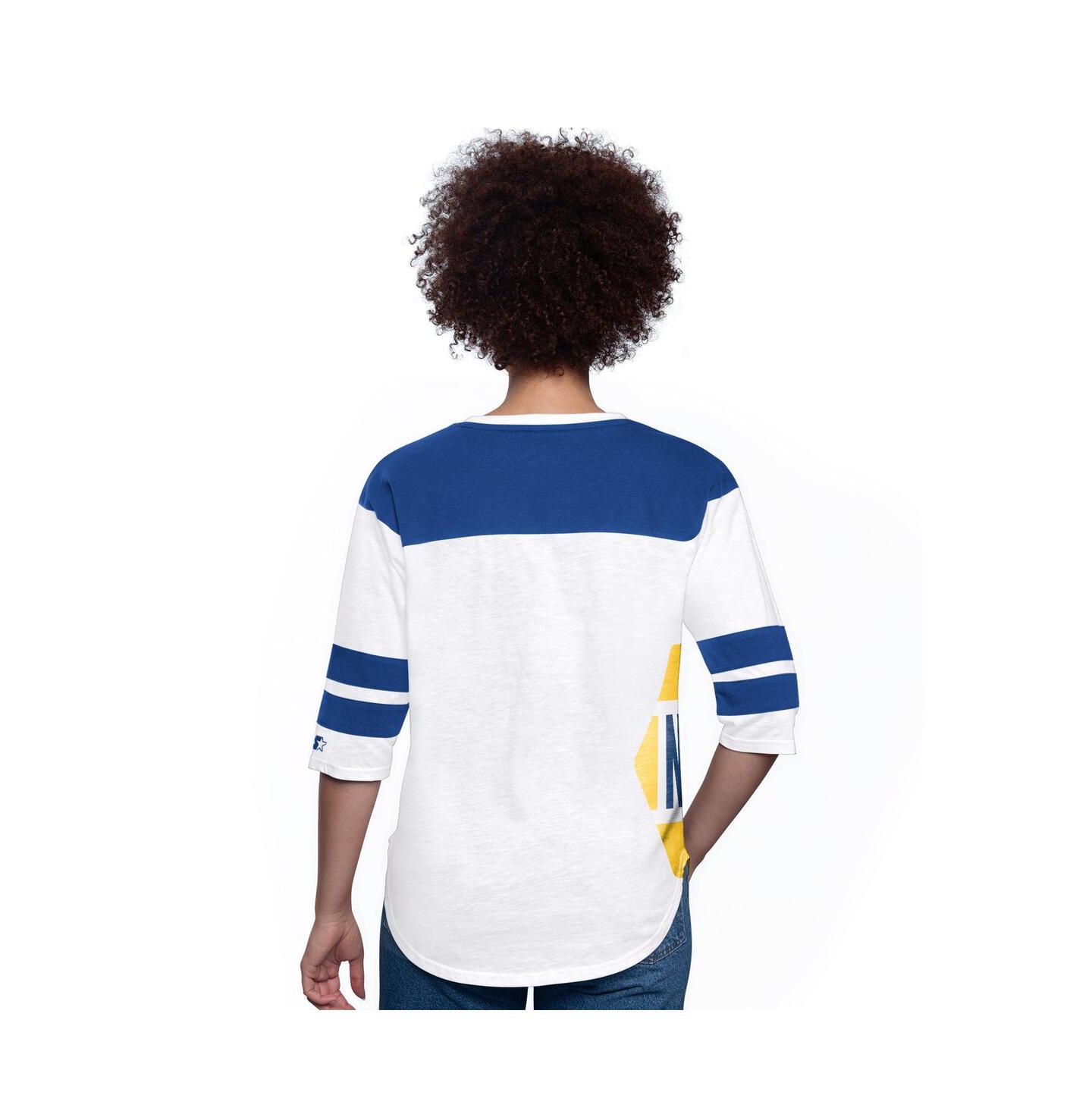 Женская футболка Starter White Chase Elliott Grand Slam 3/4-Sleeve — фото 2