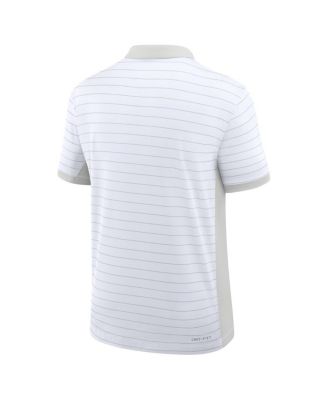 Men's White Auburn Tigers 2025 Early Season Coaches Sideline Victory Stripe Dri-FIT Polo Shirt