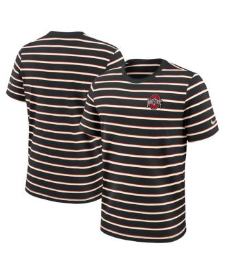 Men's Black Ohio State Buckeyes Athletic Prep Legacy Summit Stripe T-Shirt