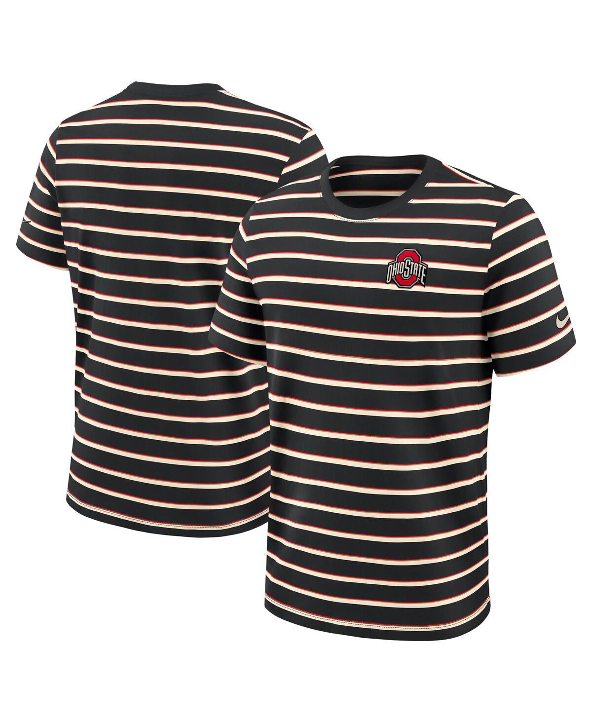 Nike Men's Black Ohio State Buckeyes Athletic Prep Legacy Summit Stripe T-shirt In Multi