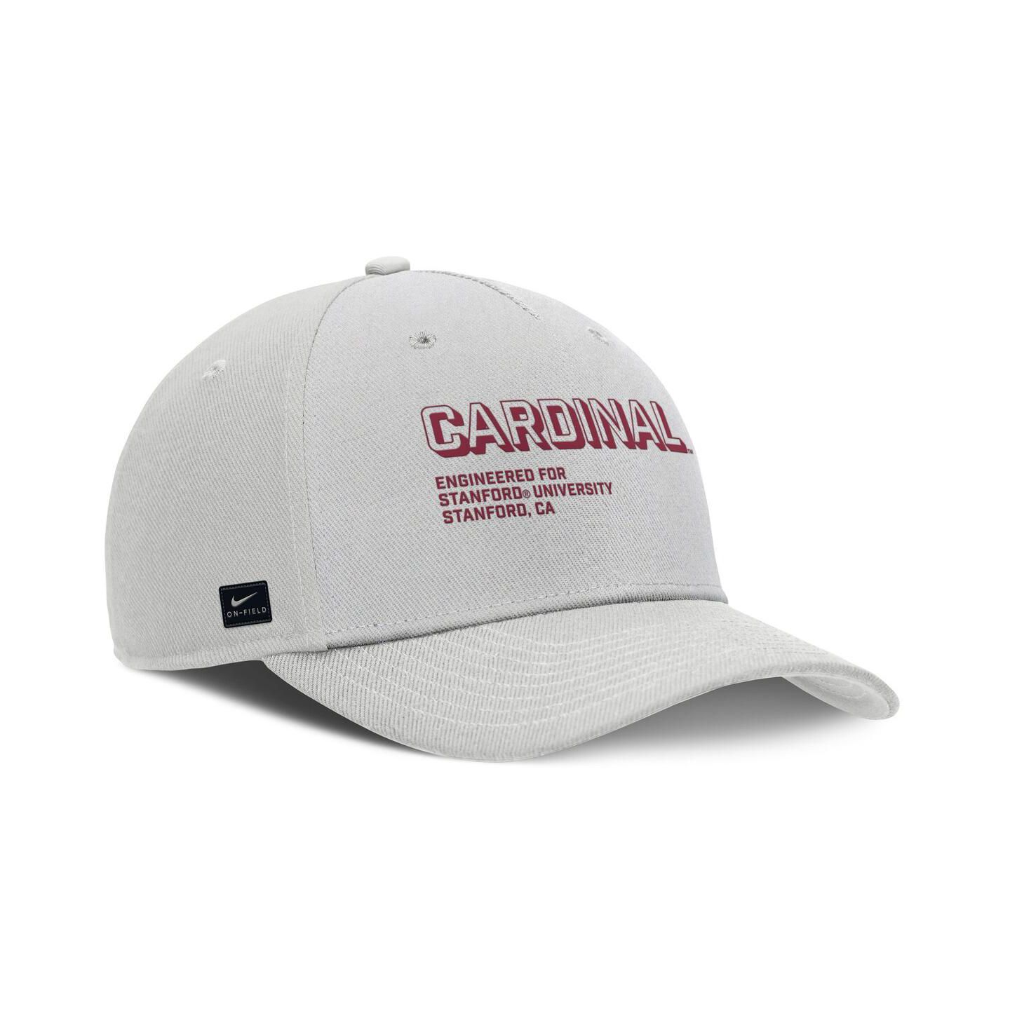 Мужская кепка Nike Gray Stanford Cardinal 2025 Sideline Dust Pinched Rise Adjustable Hat — фото 2