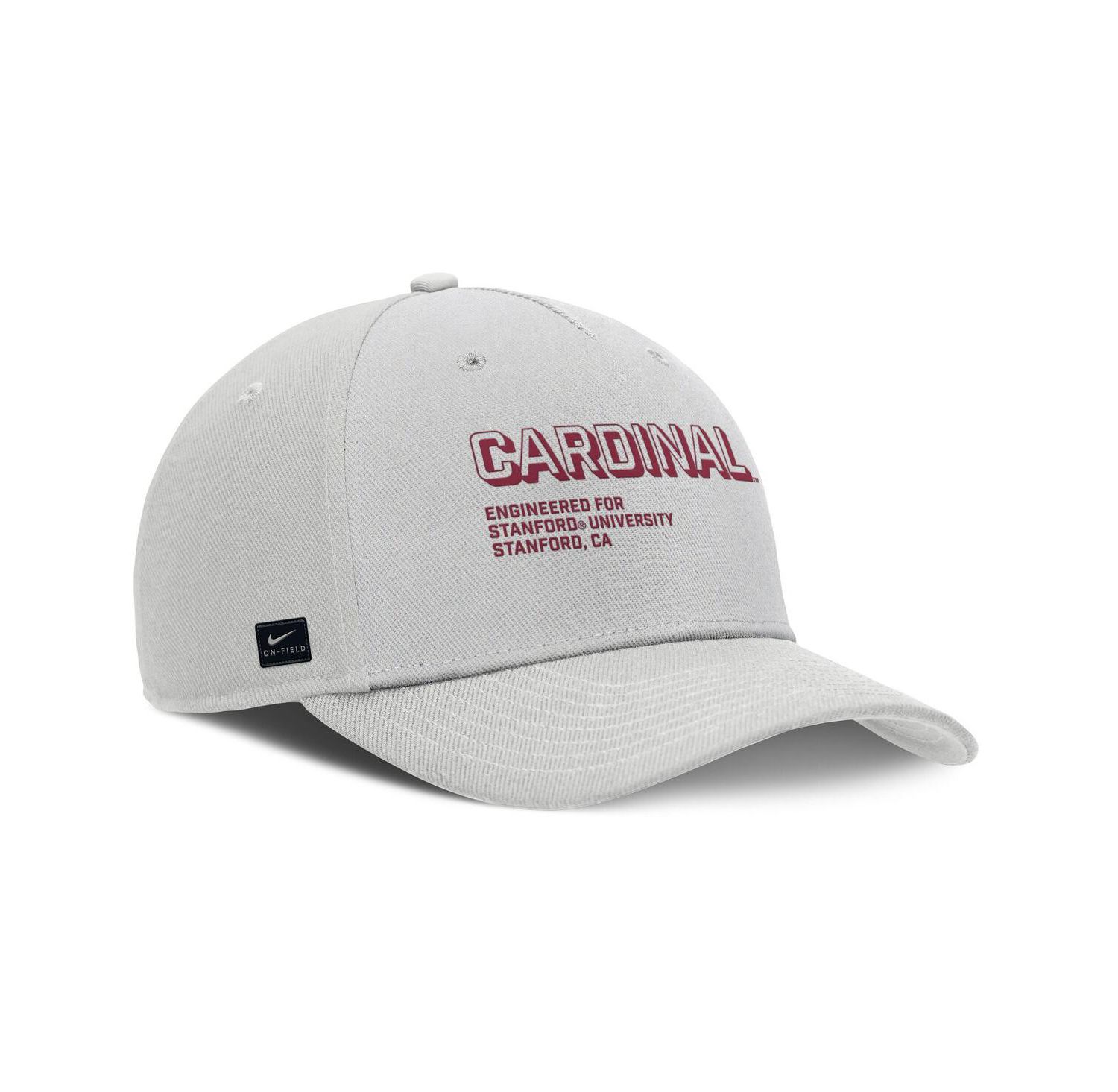 Men's Gray Stanford Cardinal 2025 Sideline Dust Pinched Rise Adjustable Hat