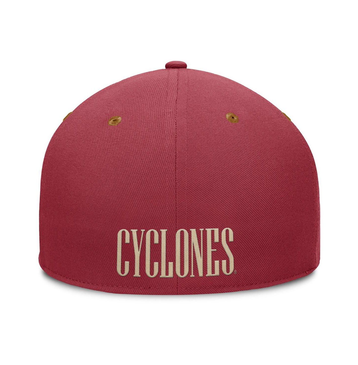 Мужская кепка Fanatics Cardinal/Brown Iowa State Cyclones NoBo Fitted Hat — фото 3