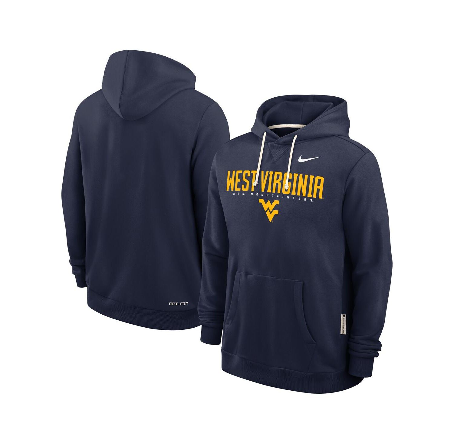 Men's Navy West Virginia Mountaineers 2025 Sideline Standard Issue Dri-FIT Hoodie