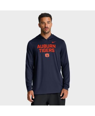 Nike - Men's Navy Auburn Tigers 2025 Sideline Dri-FIT Long Sleeve Hoodie T-Shirt