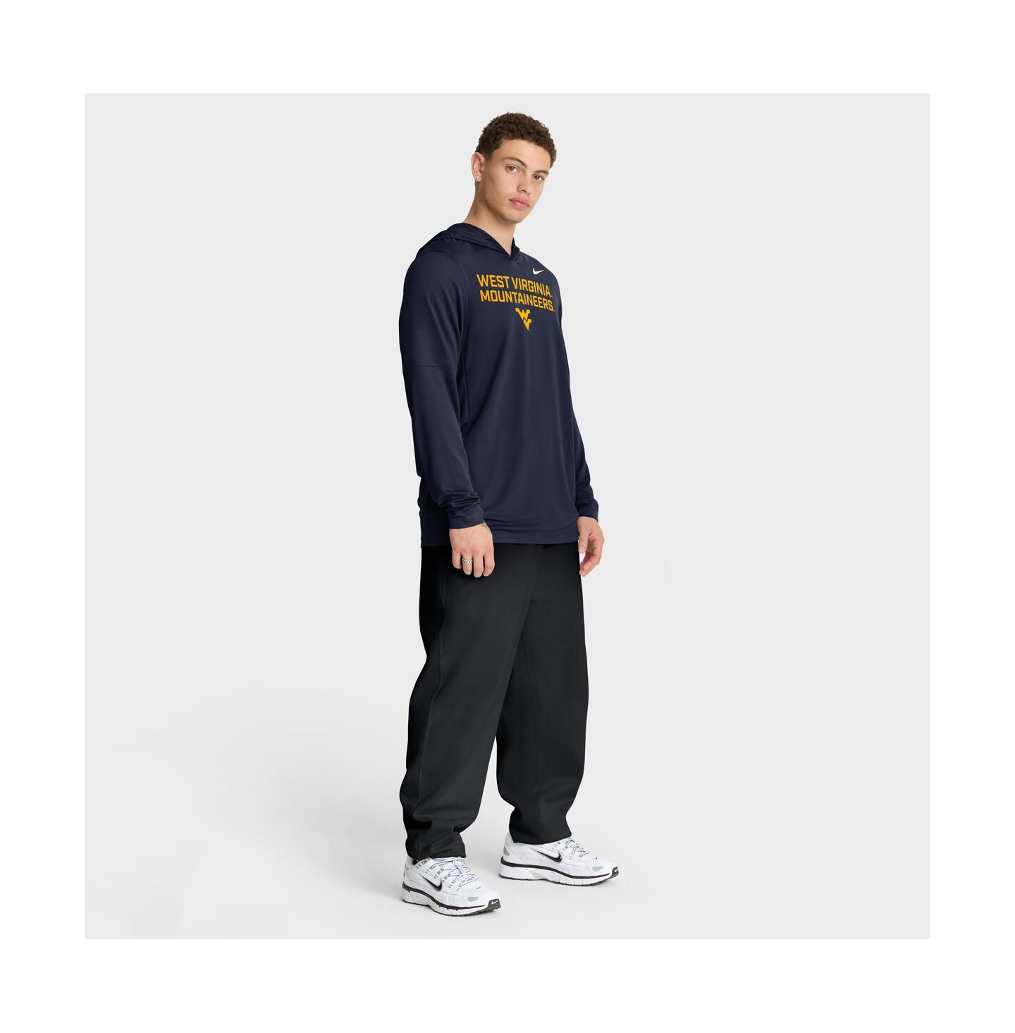 Мужское худи Nike Navy West Virginia Mountaineers 2025 Sideline Performance Long Sleeve T-Shirt — фото 5