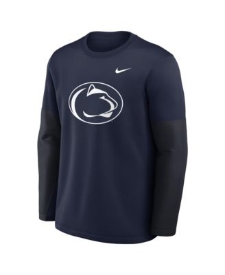 Men's Navy Penn State Nittany Lions 2025 Sideline Coach Performance Long Sleeve T-Shirt