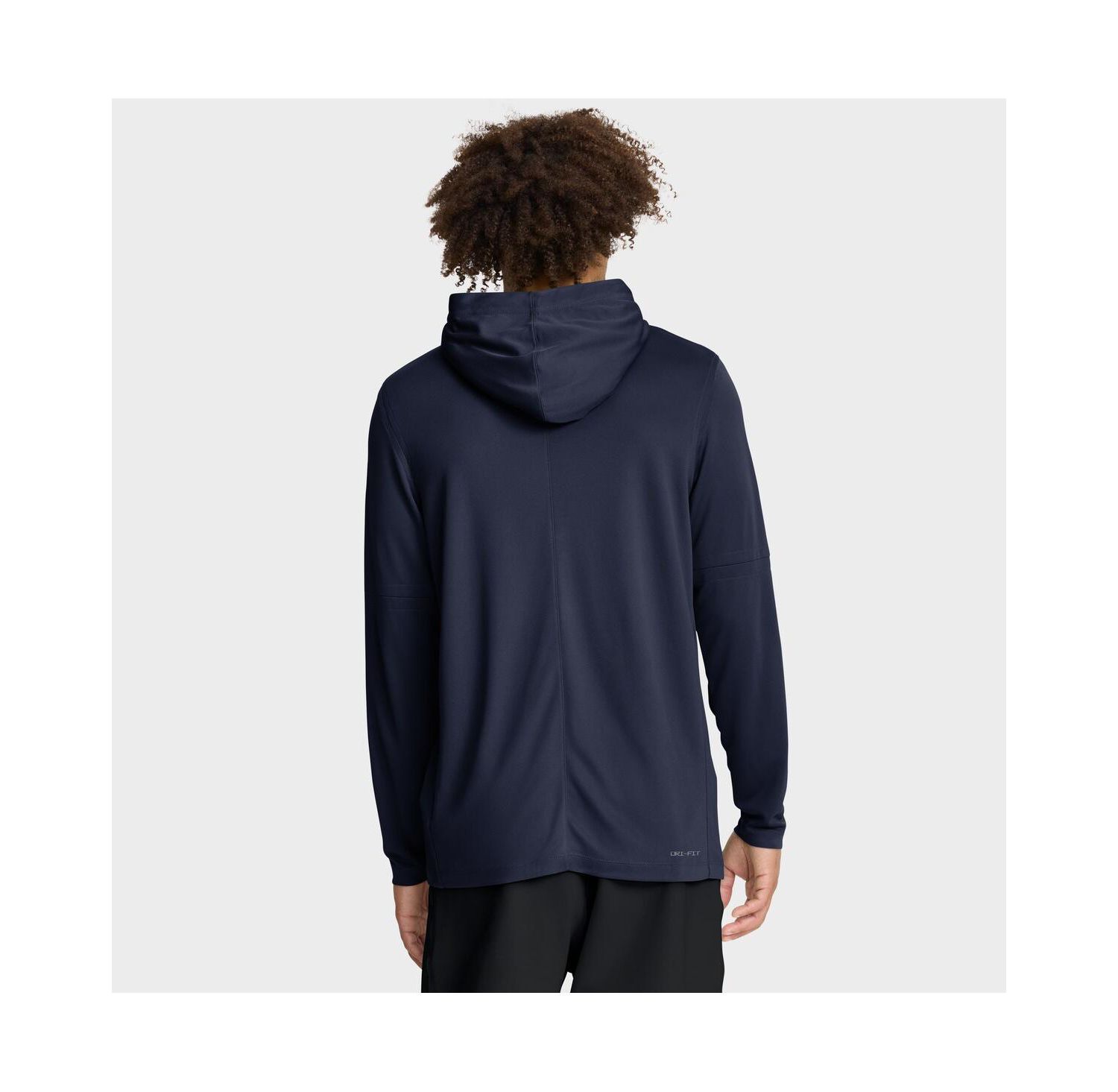 Men's Navy Michigan Wolverines 2025 Sideline Performance Long Sleeve Hoodie T-Shirt