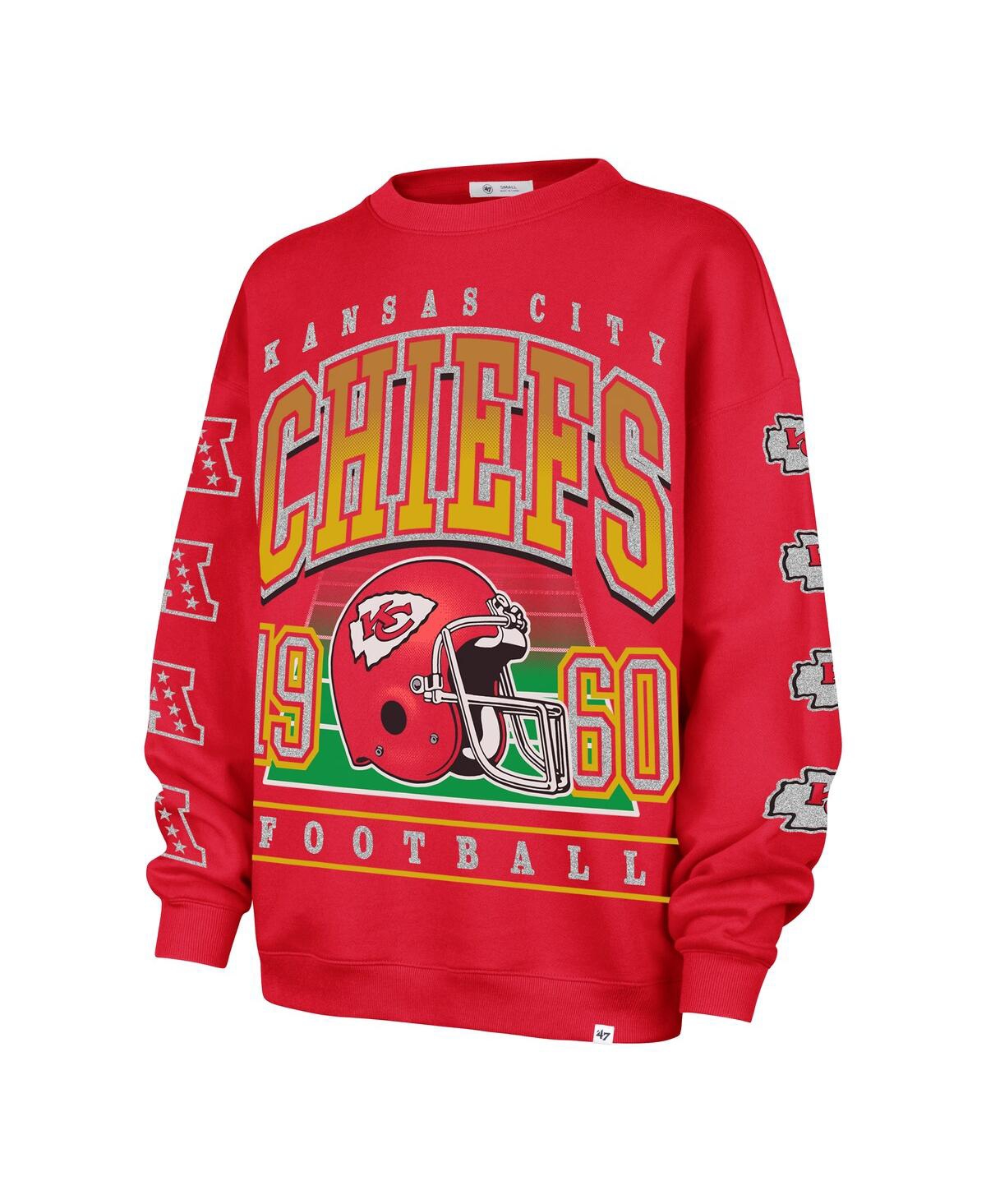 47 Brand '47  Red Kansas City Chiefs Go Big Oversized Pullover Sweatshirt In Red