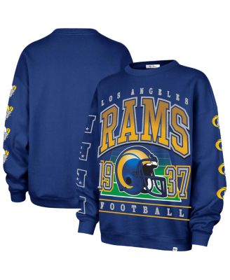 '47 Brand - Women's Royal Los Angeles Rams Go Big Oversized Pullover Sweatshirt