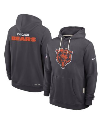 Men's Anthracite Chicago Bears Sideline Standard Issue Initial Home Dri-FIT Hoodie