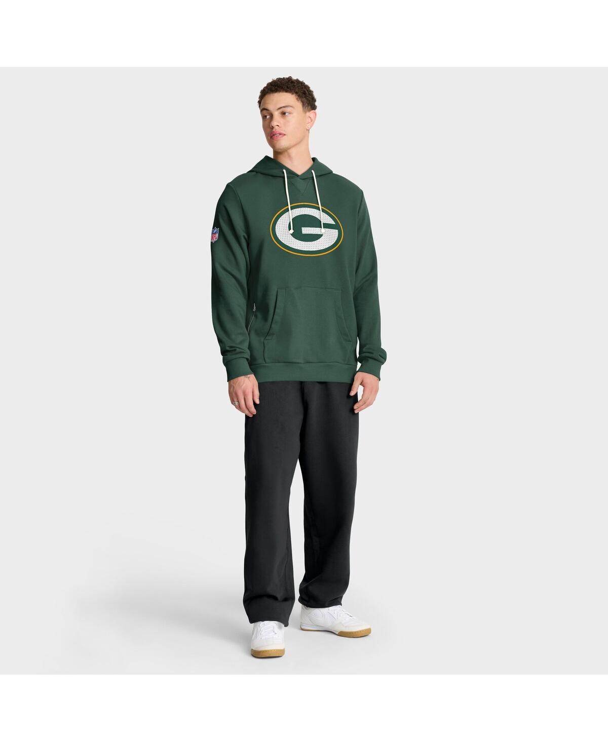Nike Green Green Bay Packers Sideline Standard Issue Initial Home Dri-fit Hoodie In Green