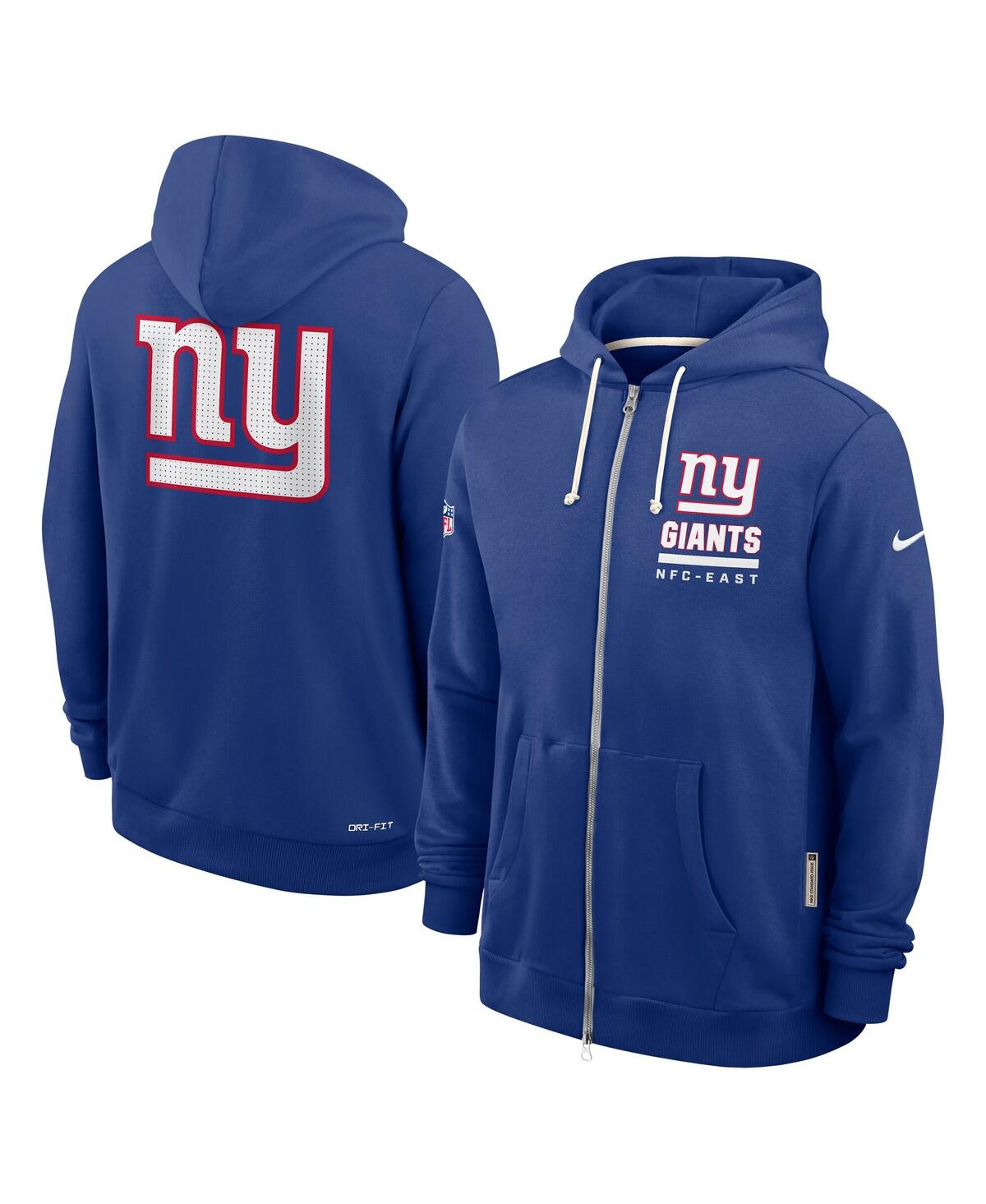 Nike Royal New York Giants Sideline Standard Issue Utility Player Dri-fit Full-zip Hoodie In Blue