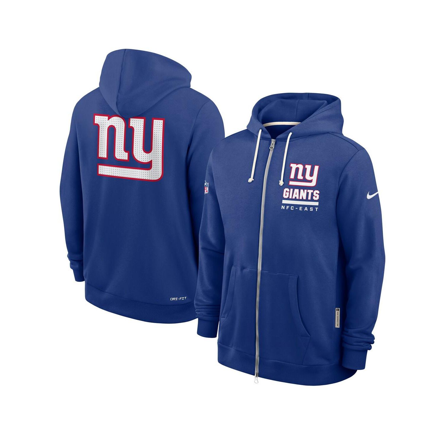Men's Royal New York Giants Sideline Standard Issue Utility Player Dri-FIT Full-Zip Hoodie