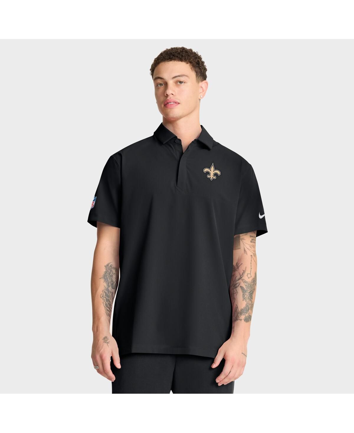Мужская черная футболка-поло New Orleans Saints Sideline City Pride из ткани Performance Polo