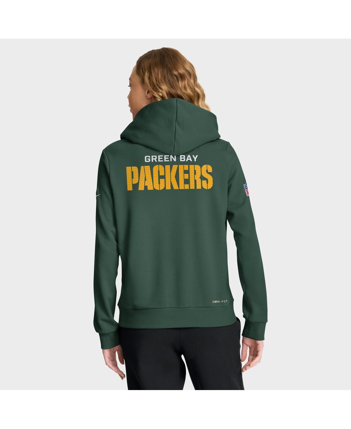 Nike Green Green Bay Packers Sideline Standard Issue Initial Home Dri-fit Hoodie In Green
