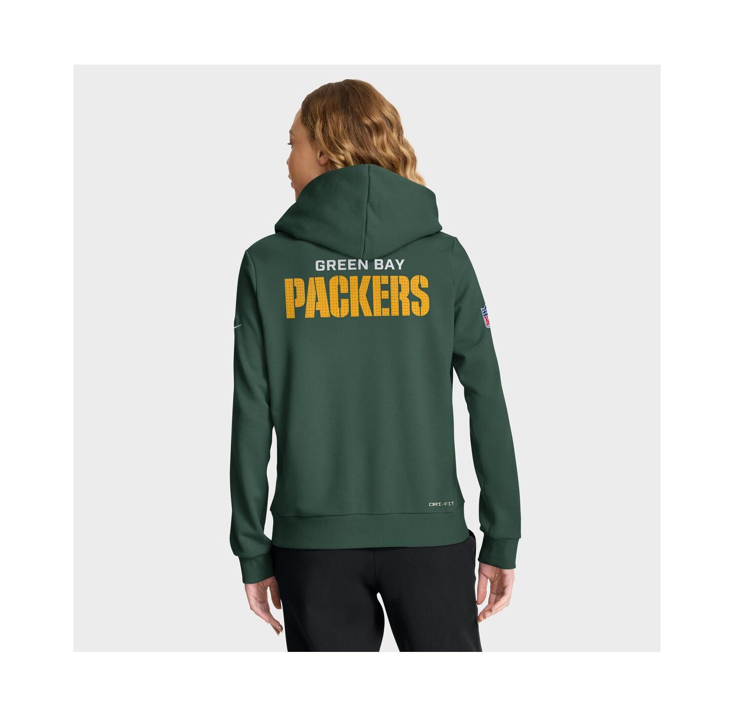Women's Green Bay Packers Sideline Standard Issue Initial Home Dri-FIT Hoodie