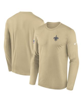 Nike - Gold New Orleans Saints Legend Small Logo Performance Long Sleeve T-Shirt