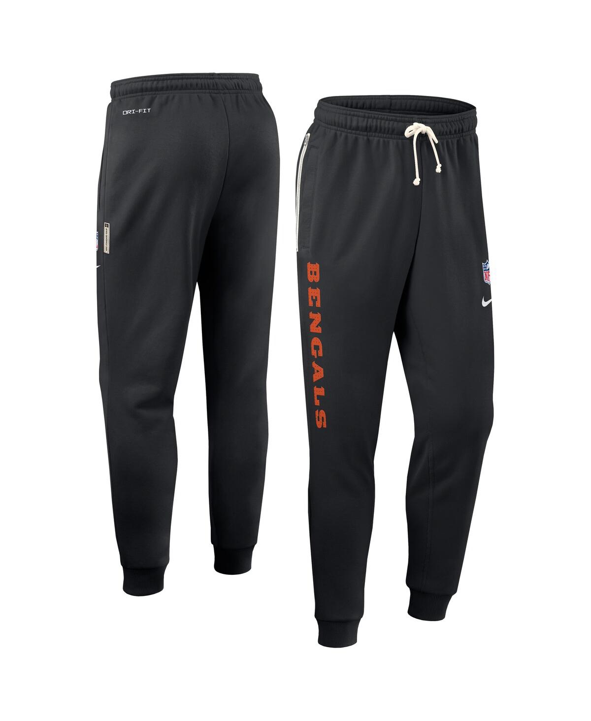 Nike Black Cincinnati Bengals Sideline Standard Issue Ground Game Dri-fit Taper Pants In Brown