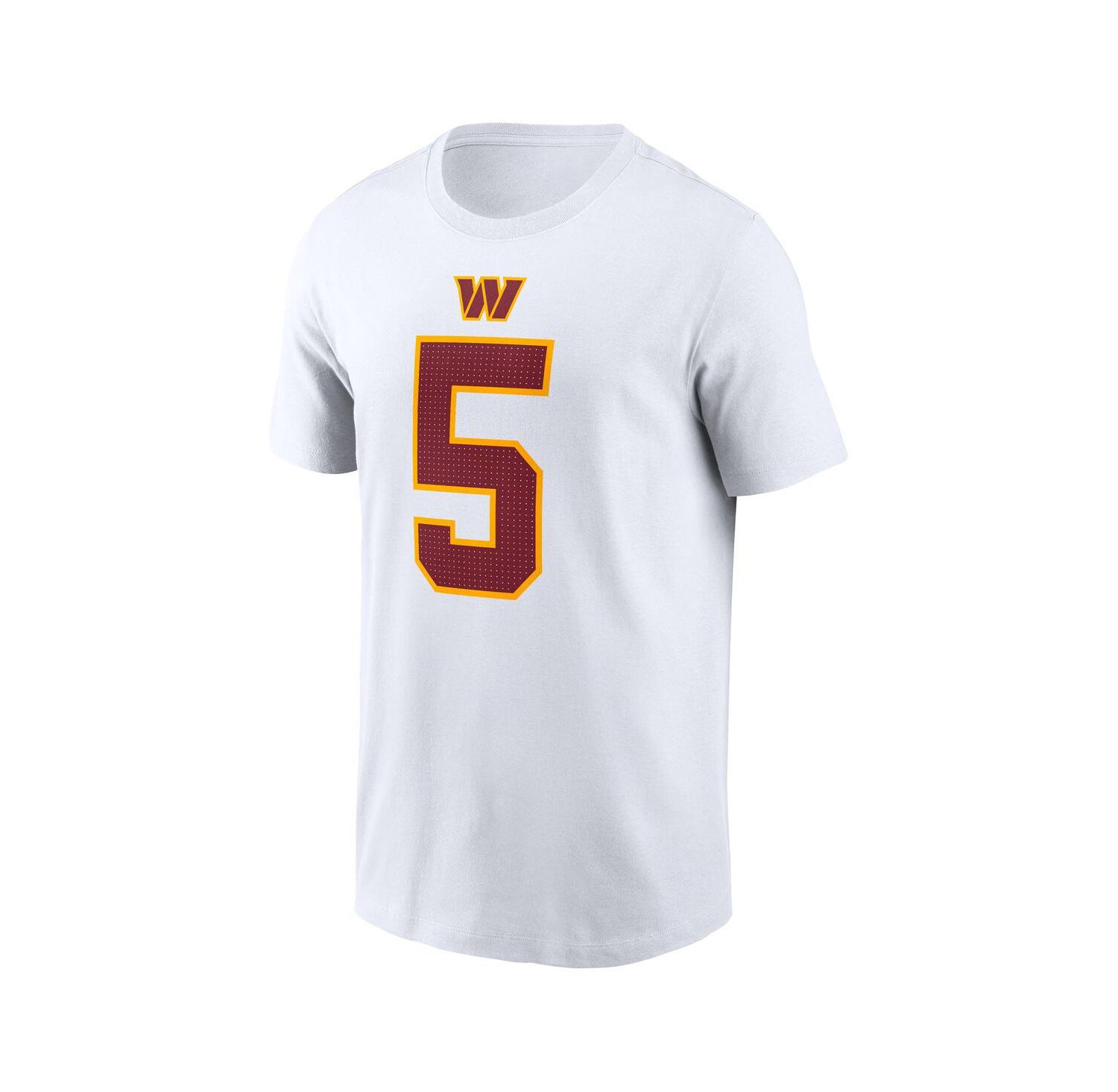Men's Jayden Daniels White Washington Commanders Player Name & Number T-Shirt