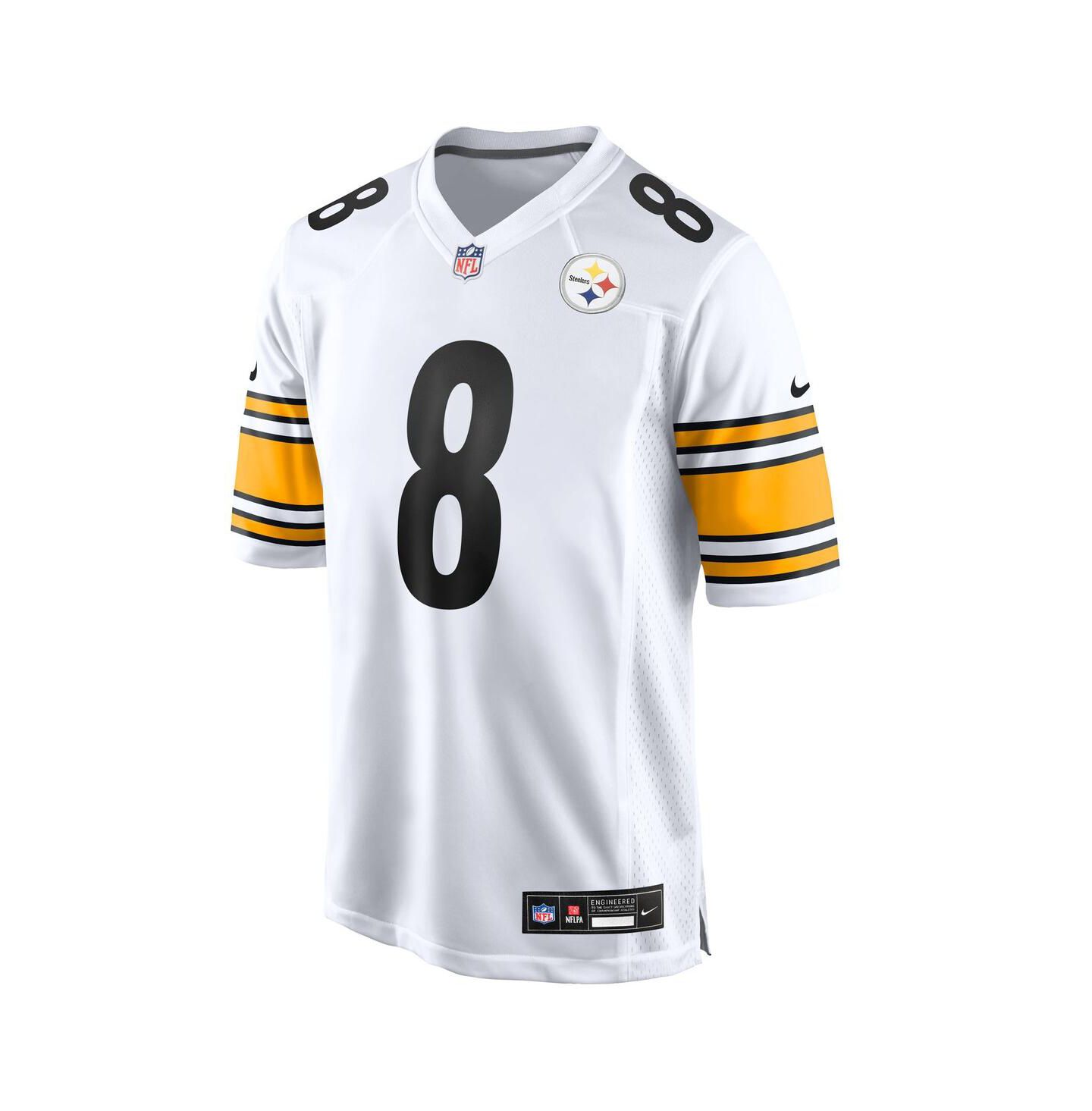 Мужской топ Nike Aaron Rodgers White Pittsburgh Steelers Game Jersey — фото 3