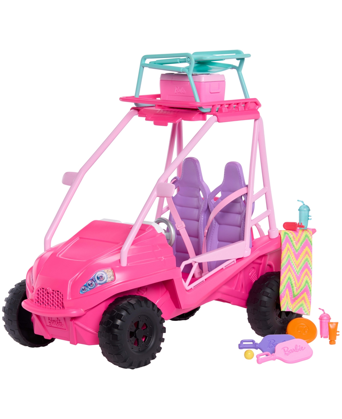 Barbie Mysteries: Beach Detectives Ultimate Beach Buggy Vehicle Playset With 10 Plus Accessories In Multi