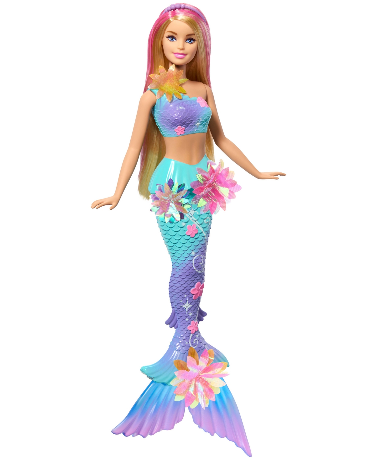 Barbie Flower Magic Mermaid Toy Doll In Multi