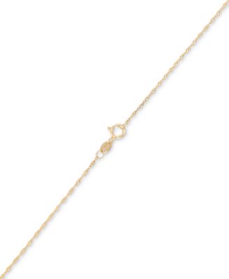 Polished Bead Singapore Link 18" Chain Necklace in 10k Yellow Gold