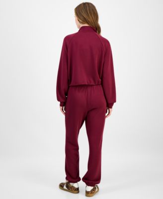 Juniors' Half-Zip Scuba Sweatshirt & Scuba Joggers