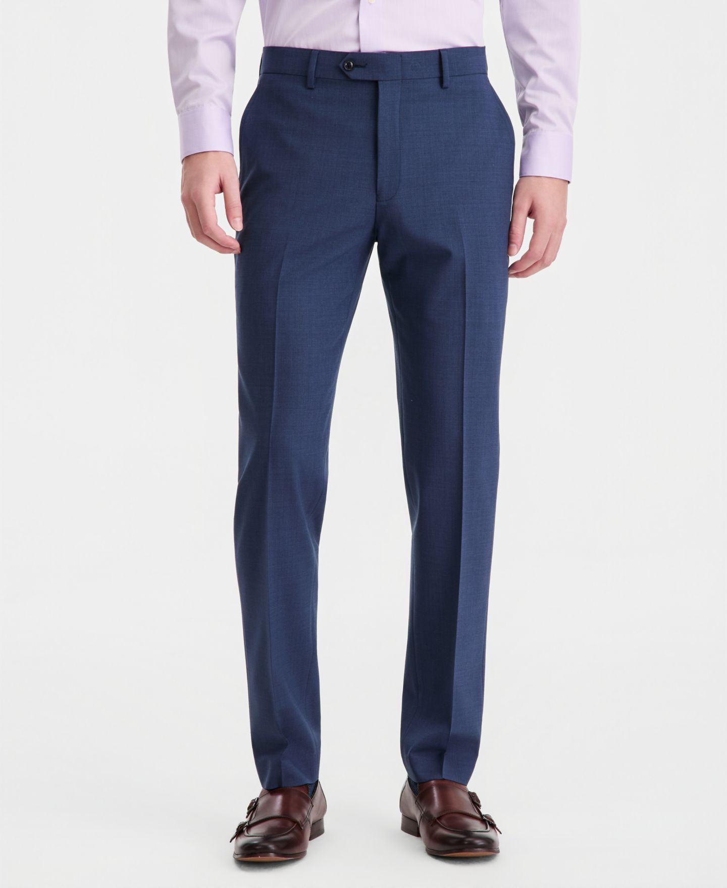 Мужские брюки Bar III Slim-Fit Wool-Blend Suit Separates, цвет: Синий — фото 3