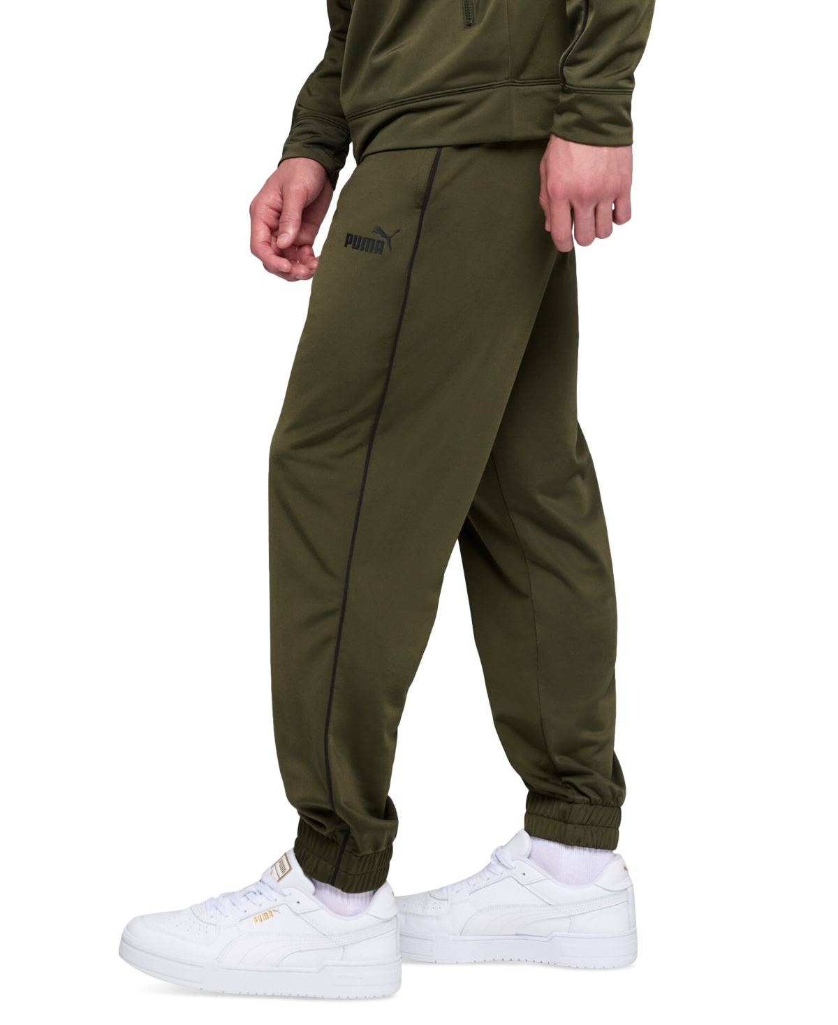 Puma Men's Piped Tricot Joggers In Green