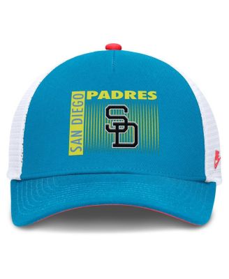 Men's Teal San Diego Padres Neon 90s Rise Structured Performance Adjustable Trucker Hat
