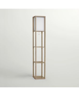 Maxwell 63" LED Shelf Column Floor Lamp with Lantern Shade