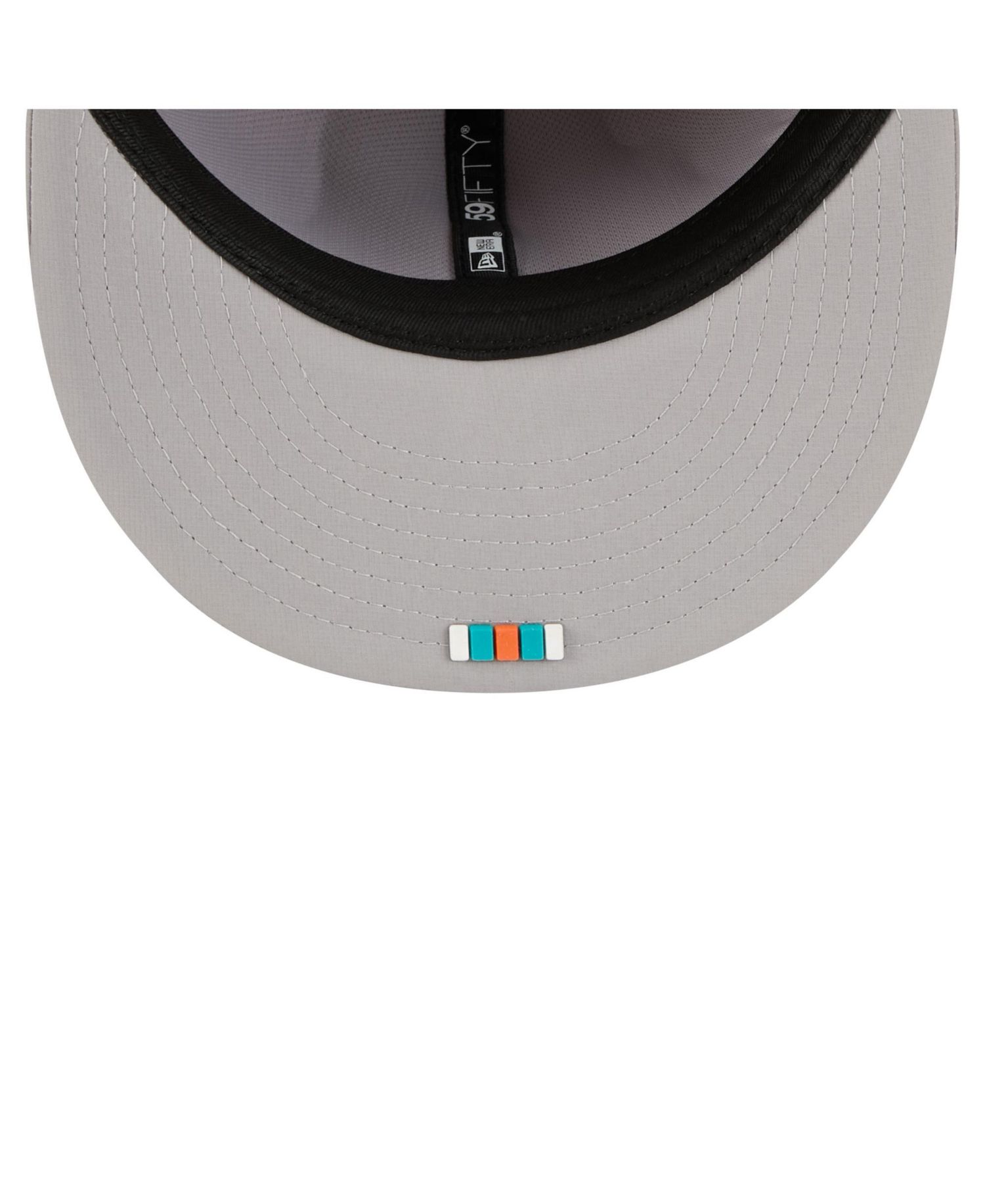 Men's Gray Miami Dolphins 2025 Sideline 59FIFTY Fitted Hat